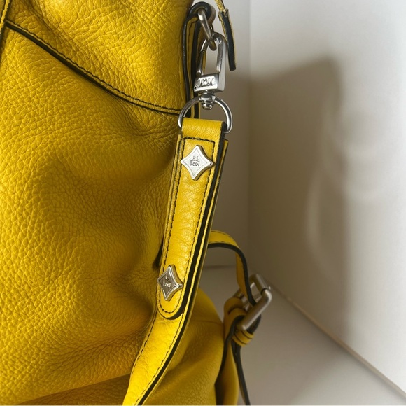 MCM Yellow Leather Silver Studded Zip Satchel/Handbag!! RARE!! ☀️💛 - Picture 4 of 16
